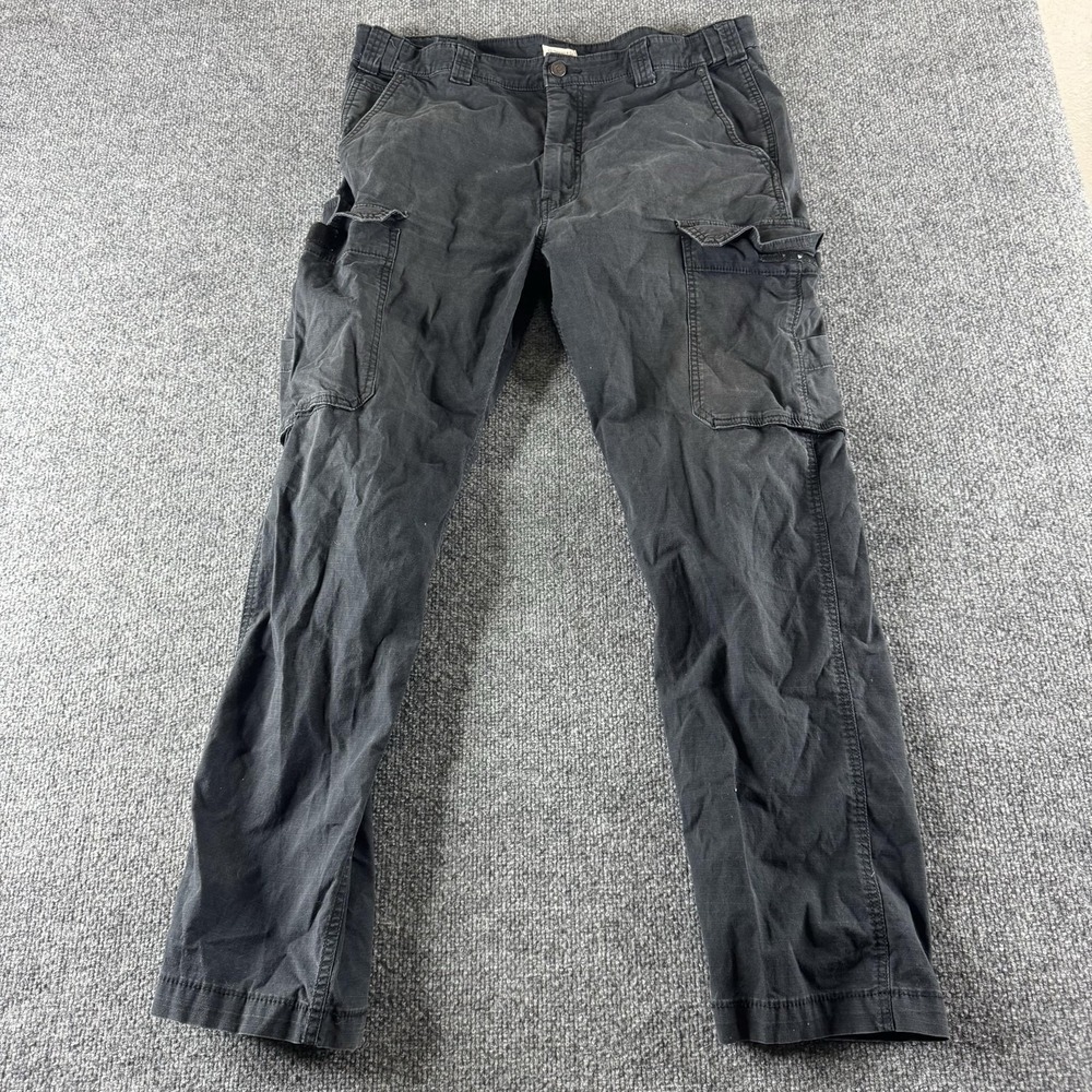 Levi's Cargo Pants Mens 36x31 Black Stretch Straight Utility‎ Pockets Cotton